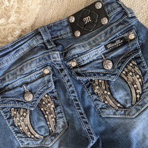 Miss Me Girls Jeans Bling Bling Angel Wing Pockets